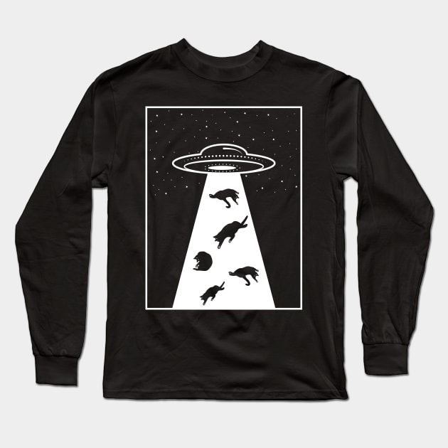 UFO Cat Long Sleeve T-Shirt by Monosshop